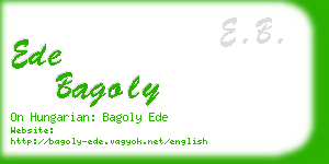 ede bagoly business card